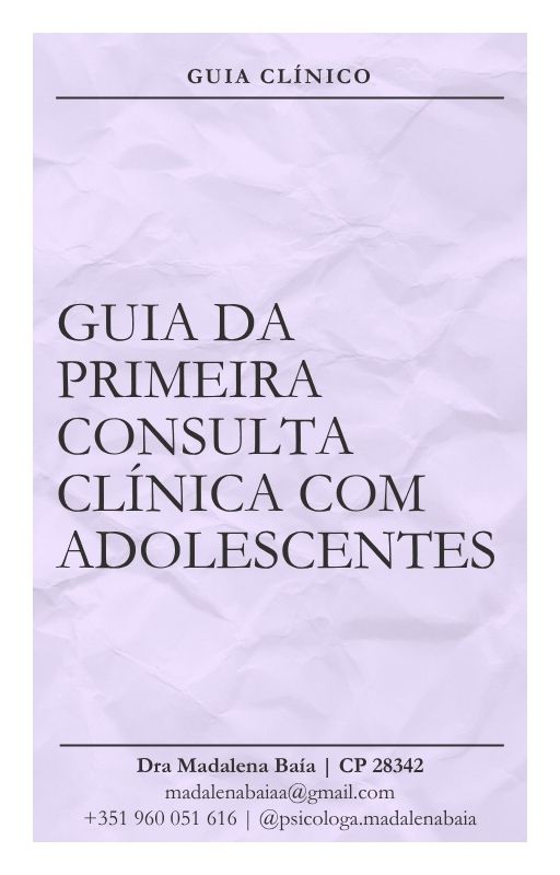 Capa de Guia da Primeira Consulta Clínica com Adolescentes