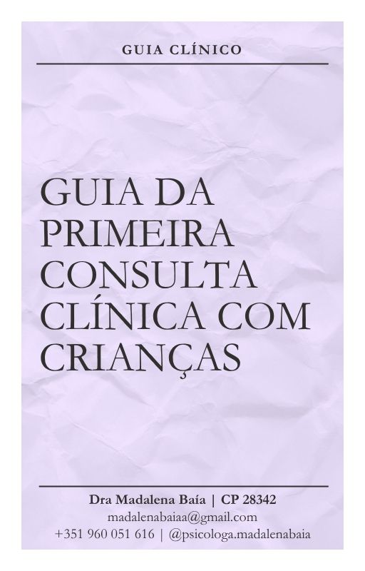 Capa de Guia da Primeira Consulta Clínica com Crianças