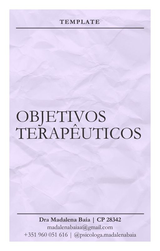 Capa de Ficha de Definição de Objetivos Terapêuticos